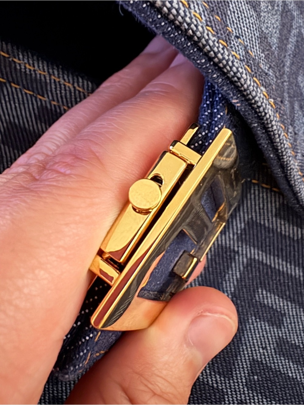 Fendi Reversible Denim Baguette - Picture 7 of 10